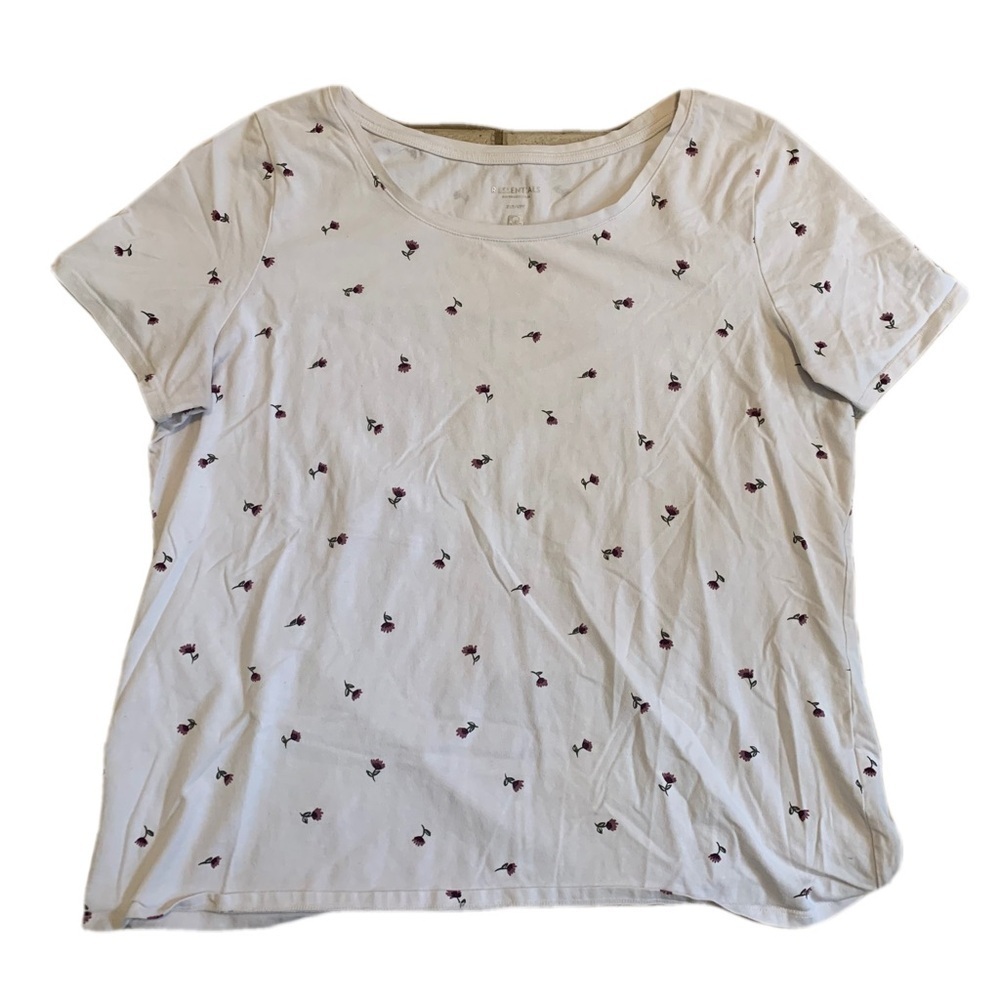 Reitmans R Essentials White Floral T-shirt XXL